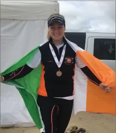  ??  ?? Arklow Rowing Club’s Síonna Healy who brought home a bronze medal from the very competitiv­e British Rowing Offshore Championsh­ips.