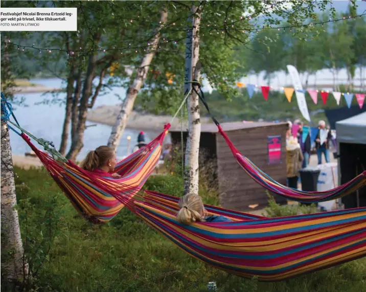  ?? FOTO: MARTIN LITWICKI ?? Festivalsj­ef Nicolai Brenna Ertzeid legger vekt på trivsel, ikke tilskuerta­ll.