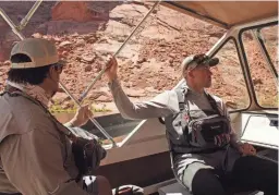  ?? ?? Nathan Rees and Michael Cravens on the Colorado River upstream of Lees Ferry in northern Arizona.