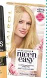  ??  ?? Clairol Nice ’n Easy Permanent Hair Colour in Ultra Light Blonde, £6.49, Superdrug