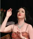  ??  ?? Heather Massie as ‘Hedy Lamarr’ in her new show which comes to Kenmare on February 9 and Waterville on February 10.