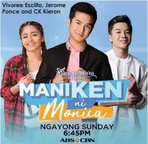  ??  ?? Vivoree Esclito, Jerome Ponce and CK Kieron