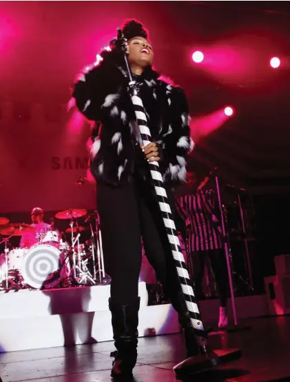  ?? DONALD BOWERS/GETTY IMAGES ?? Janelle Monae, performing in New York City in March, comes to the month-long Panamania festival for a free Nathan Phillips gig on Aug. 19.