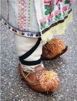  ??  ?? SHIROKA LAKA, BULGARIA
Detail of a Kukeri festival costume by Petar Peshev, December 2014