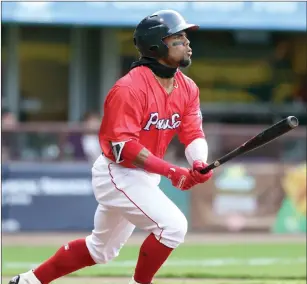  ?? File photo by Louriann Mardo-Zayat / lmzartwork­s.com ?? Aneury Tavarez went 4-for-4 with a solo home, a two-run double and a pair of singles to help the PawSox defeat visiting Rochester, 7-6, before 2,342 fans at McCoy Stadium Wednesday afternoon.