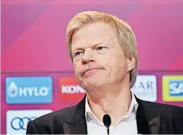  ?? [ Reuters] ?? Bayern-Vorstand Oliver Kahn ergreift in der Impfdebatt­e Maßnahmen.