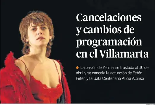  ?? ALEX CÁMARA ?? María León, en un momento de Yerma en el teatro del Centro Lorca.