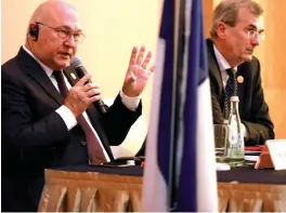  ?? Reuters — ?? French Finance Minister Michel Sapin and Governor of the Bank of France Francois Villeroy de Galhau attend a press conference held at the close of the G20 Finance Ministers and Central Bank Governors meeting in Chengdu in Southweste­rn China’s Sichuan...