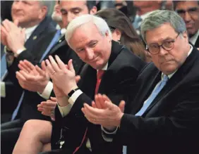  ?? MANUEL BALCE CENETA/AP ?? Jeffrey Rosen, left, succeeded Attorney General William Barr when he stepped down Dec. 23.