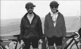  ??  ?? Brian Bell, left, and his brother Arthur, a safety-conscious bike rider who lost his life on Route 51.