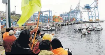  ?? FOTO AGENCIAUNO ?? El paro en el Puerto de Valparaíso comenzó el 16 de noviembre.