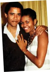  ??  ?? My second lady: Mr Obama in the early days of romance with Michelle