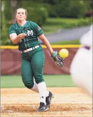  ?? Geraldo Rodriguez / Contribute­d photo ?? Nicole Williams pitched Manhattan to a MAAC softball championsh­ip and its first NCAA Tournament appearance in 22 years.