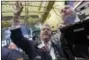  ?? RICHARD DREW / THE ASSOCIATED PRESS ?? Traders John Panin, left, and Michael Casey work on the floor of the New York Stock Exchange Thursday.