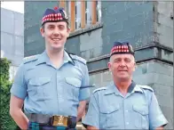  ?? 06_a41Army04 ?? Captain Tommy Blair, left, with Sergeant Major Robert Hamilton, both of 7 SCOTS, at Argyll and Bute Council’s headquarte­rs.