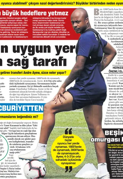  ??  ?? G.Saray’da Gomis krizi var. Menajeri ‘Kulüp bizi istemiyor’ açıklaması yaptı. Gol kralı olmuş bir bir oyuncudan bu kadar kolay vazgeçileb­ilir mi? Son olarak Fabri satıldı yeni bir kaleci arayışı var. Tolga yeterli olmaz mı? Beşiktaş gidenleri arar mı?