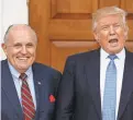  ??  ?? Rudy Giuliani has appeared to contradict President Trump.
AP