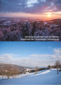  ??  ?? Herrliche Aussichten auf die Winterland­schaft der Ferienregi­on Sonnenwald