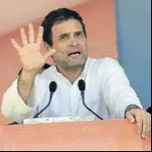  ?? BIRBAL SHARMA/HT ?? Congress vicepresid­ent Rahul Gandhi at a rally in Mandi on Saturday.