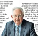  ??  ?? Leading the fight: Sir Mark Caulfield has an army of helpers