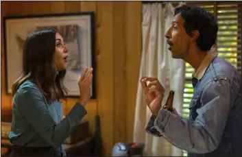  ?? (SCOTT PATRICK GREEN — AMAZON PRIME VIDEO ?? Alison Brie, left, and Danny Pudi in a scene from “Somebody I Used to Know.”