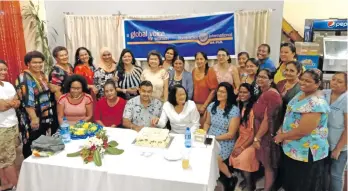  ??  ?? (Standing centre) Soroptimis­t Internatio­nal Ba branch president Dr Maria Dotton with other members and the Minister for Education,Heritage and Arts Rosy Akbar after the induction ceremony in Ba on January 21,2021.