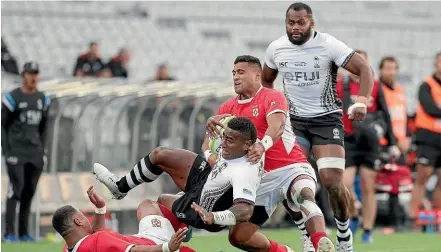  ?? GETTY IMAGES ?? Tonga lost to Fiji in Auckland last Saturday, but are confident with their World Cup preparatio­ns.