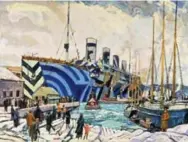  ?? BEAVERBROO­K COLLECTION OF WAR ART ?? Olympic with Returned Soldiers, by Arthur Lismer.