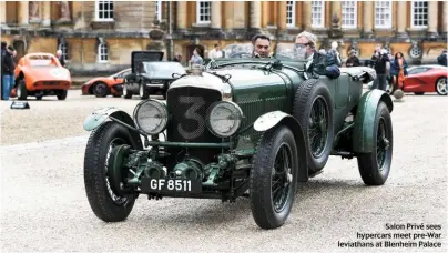  ??  ?? Salon Privé sees hypercars meet pre-war leviathans at Blenheim Palace