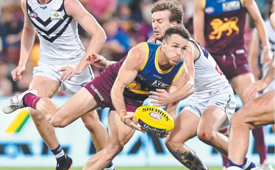  ?? Picture: AFL PHOTOS VIA GETTY ?? Lincoln Mccarthy is in talks over a new deal with the Brisbane Lions after turning around his injury problems.