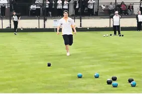  ??  ?? Well played Frazer Hutchison of Luncarty Bowling Club earned himself a silver medal at the championsh­ips