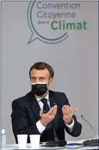  ??  ?? Emmanuel Macron en décembre, lors d’un point d’étape avec la Convention.