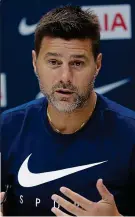  ??  ?? Defiant: Pochettino yesterday