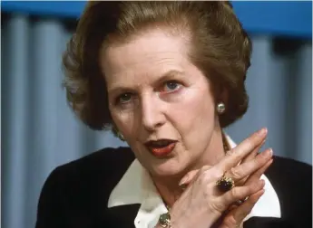  ??  ?? Required reading for Leftists: Margaret Thatcher in 1983