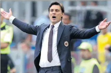  ??  ?? ACUERDO. El Sevilla ya tiene un acuerdo con Montella a falta de su desvincula­ción con el Milán.