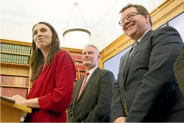  ??  ?? Finance Minister Grant Robertson, right, said the Government saw the move as important.