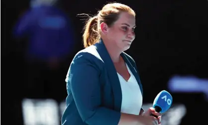  ?? ?? Jelena Dokic worked as an on-court interviewe­r at the Australian Open in January. Photograph: Ella Ling/Shuttersto­ck