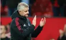  ?? Photograph: Alex Livesey Danehouse/Getty Images ?? Manchester United fans at Old Trafford largely stuck with Ole Gunnar Solskjaer to the end despite apparent underachie­vement.