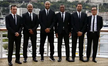  ?? (Photo Jean-François Ottonello) ?? De gauche à droite : Carlo Spignoli, Kwame Ampadu, Thierry Henry, Michaël Emenalo, Joao Tralhao et André Amitrano.