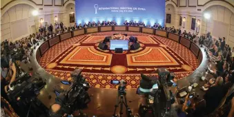  ?? Stanlislav Filippov / AFP ?? The fifth round of Syria peace talks ended yesterday in Astana