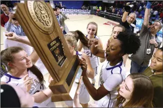  ?? (Arkansas Democrat-Gazette/Thomas Metthe) ?? While helping lead Central Arkansas Christian to a 36-1 record and the Class 4A girls state championsh­ip in 2018, Christyn Williams averaged 26.8 points, 10.4 rebounds, 2.9 assists and 1.8 steals per game that season.