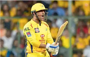  ?? PTI ?? CSK lost to RCB by one run despite captain MS Dhoni’s stunning 48-ball 84 on Sunday. —