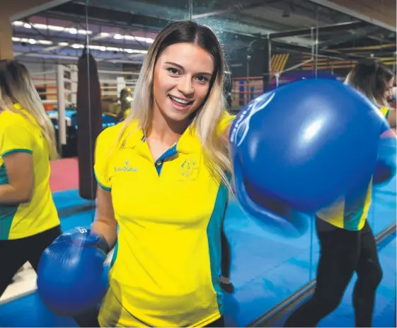  ?? Picture: KYM SMITH ?? Yatala boxer Skye Nicolson has flown to Canberra for an intensive training camp ahead of the Commonweal­th Games.