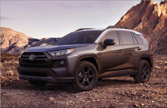  ?? PHOTOS COURTESY TOYOTA ?? The 2020 Toyota RAV4 4 has a bold and rugged look.