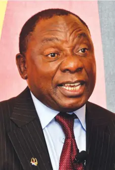  ??  ?? Cyril Ramaphosa