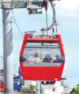  ?? F.E. ?? El Teleférico de Santo Domingo reanudó ayer sus operacione­s.