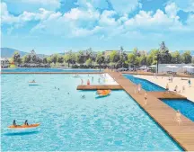  ?? NEW FEATURE: A saltwater pool, to be built by internatio­nal company Crystal Lagoons, is proposed for The Strand. ??