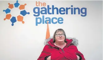  ?? ANDREW WATERMAN/THE TELE- ?? Barbara Ann Abbott was at The Gathering Place on Boxing Day to grab some brunch. She says the volunteers and staff have become like family to her.