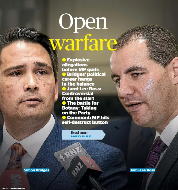  ?? Simon Bridges
Jami-Lee Ross ?? DIGITALLY ALTERED IMAGE