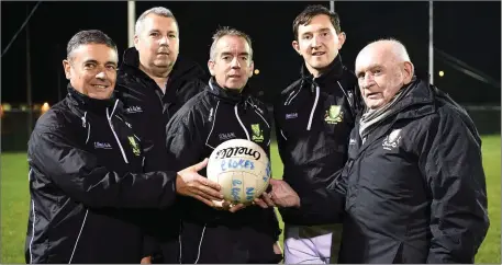  ??  ?? The Dr Crokes senior team management, from left, Harry O’Neill, Niall O’Callaghan, Pat O’Shea, manager, Daithi Casey, team captain, and Eddie ‘Tatler’ O’Sullivan. Photo by Michelle Cooper Galvin